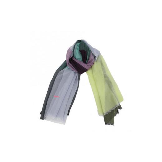 ふるさと納税 小物 ストール・マフラー 兵庫県 西脇市 40-5 POLS 極細コットン ボーダーストール(Lサイズ)パープル SBL-0001-PUR パープル(SBL-0001-P…