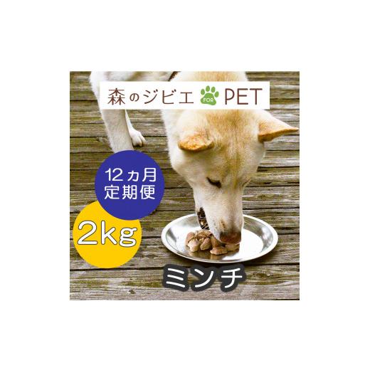 ふるさと納税 岡山県 西粟倉村 定期便 森のジビエ for PET 鹿肉ミンチ2kg×12回 A-JK-D04A