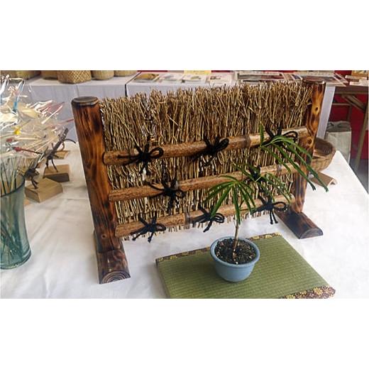 ふるさと納税 木工品・竹工品 香川県 観音寺市  竹工芸品 ミニ竹垣の置物　竹穂垣 竹穂垣_2