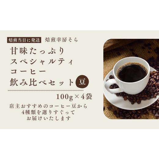 ふるさと納税 コーヒー コーヒー豆 岐阜県 大垣市 甘味たっぷりスペシャルティコーヒー飲み比べセット 100g×4袋 豆 豆のまま