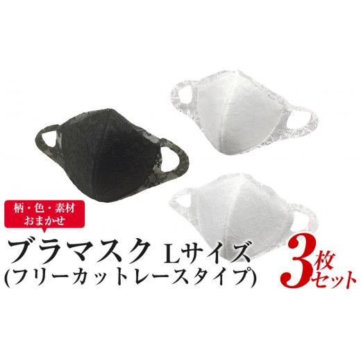 ふるさと納税 富山県 氷見市 ブラマスク(フリーカットレースタイプ)3枚セットLサイズ(柄・色・素材おまかせ) Lサイズ