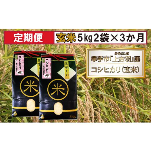 ふるさと納税 埼玉県 幸手市 【令和５年産米】ハッピー(幸手市)でラッキー(上吉羽)なお米 コシヒカリ定期便 玄米10kg×全3回 幸手市