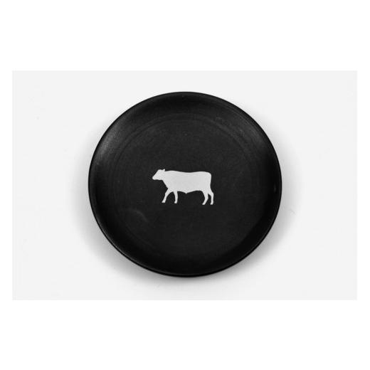 ふるさと納税 陶磁器・漆器・ガラス 福島県 浪江町 大堀相馬焼 ふくしま焼き物旅マップ 豆皿 03 うし-飯舘村 03 うし-飯舘村