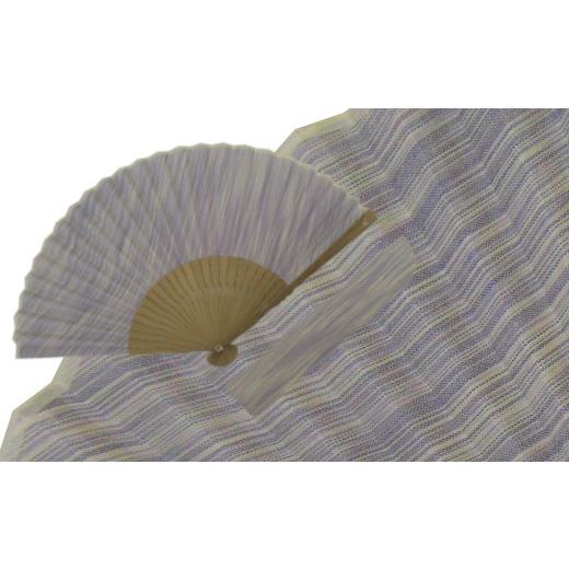 ふるさと納税 小物 新潟県 小千谷市 小千谷縮扇子(薄紫) 7寸(約21cm) 小千谷織物同業協同組合 0002-0207SV04-01 薄紫