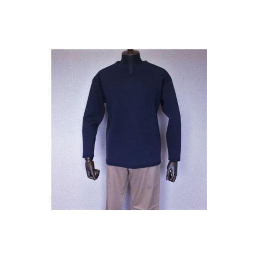 ふるさと納税 服 男 新潟県 五泉市 セーター スプリットネックセーター ( ネイビー・L ) メンズ ニット ウール | 長袖 無地 カジュアル シンプル おしゃれ 男…