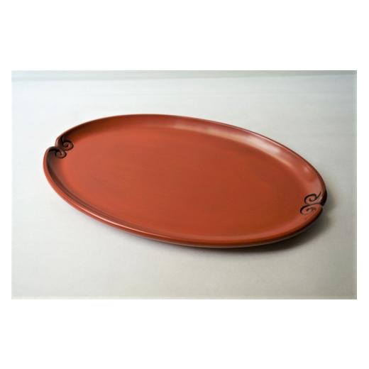 ふるさと納税 陶磁器・漆器・ガラス 神奈川県 鎌倉市 鎌倉彫博古堂 楕円盆「ぐり」