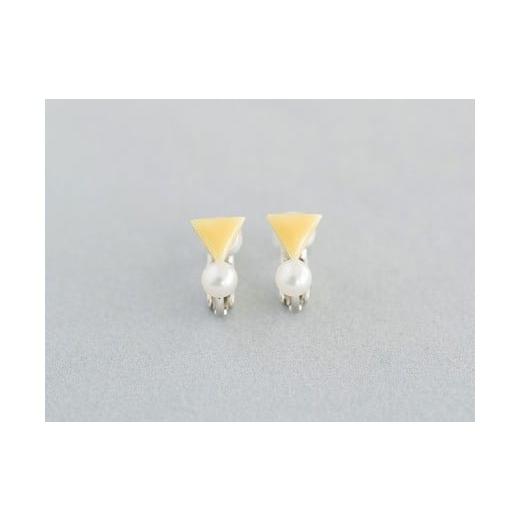 ふるさと納税 アクセサリー 埼玉県 北本市 イヤリング パール付き 三角 七宝 | パール イヤリング ポイント 七宝 アクセサリー イエロー 七宝 七宝焼き アクセ…