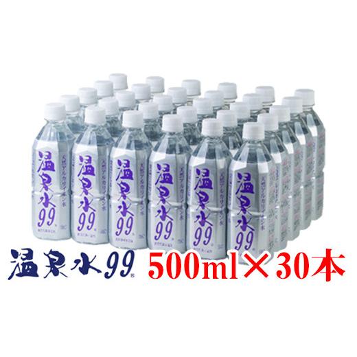 ふるさと納税 水・ミネラルウォーター 500mL〜999mL 鹿児島県 垂水市 B2-0859／飲む温泉水／温泉水99（500ml×30本）の画像