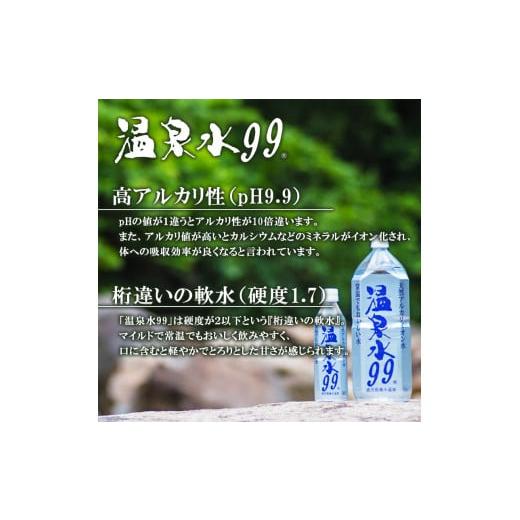 ふるさと納税 水・ミネラルウォーター 2.1L〜 鹿児島県 垂水市 B2-0860／飲む温泉水／温泉水99（11.5L×4箱）の画像