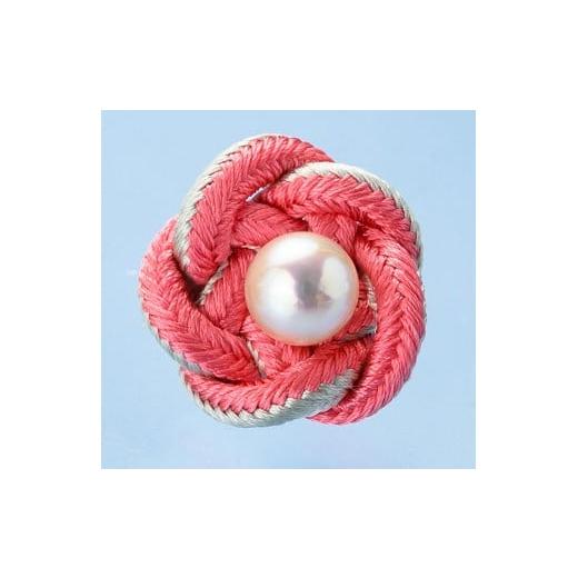 ふるさと納税 アクセサリー ブローチ 愛媛県 宇和島市 パール 組紐 ピンブローチ 梅 8.0-8.5mm 暁工房 ブローチ 真珠 アクセサリー アコヤ真珠 本真珠 ファッ…