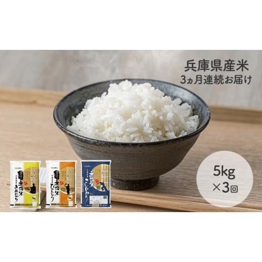 ふるさと納税 米 コシヒカリ 兵庫県 小野市 3ヵ月連続お届け 精米人一押し 兵庫県産無洗米5kg×1袋 食べ比べ 定期便 お米 コシヒカリ ヒノヒカリ キヌヒカリ …