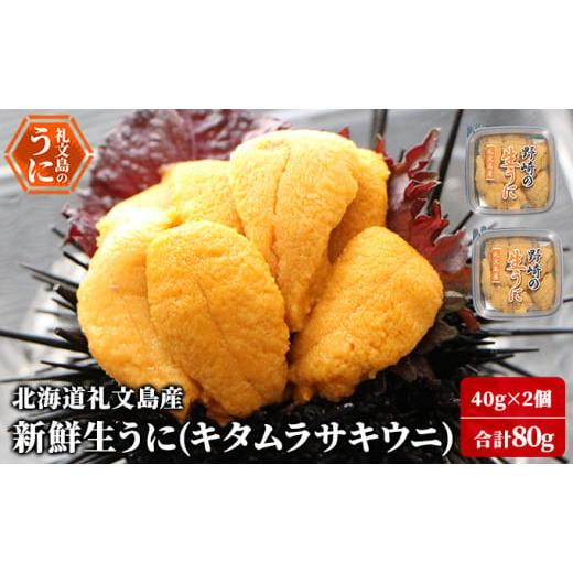 ふるさと納税 ウニ 北海道 礼文町 先行予約 北海道 礼文島産 新鮮生うに( キタムラサキウニ )40g×2個 ウニ 雲丹 魚貝類 80g
