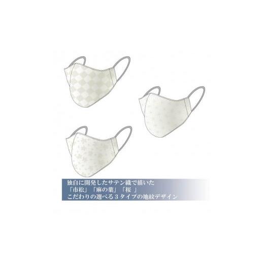 ふるさと納税 雑貨・日用品 福井県 坂井市 絹マスク 1枚 選べる3柄 超立体ウイルス対策型絹マスク サテン地白 ALLシーズン 桜柄・S A-9807_07 桜柄・Sの画像