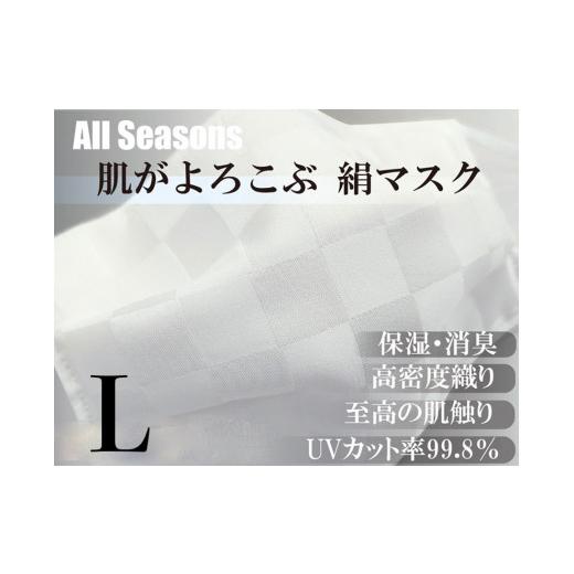 ふるさと納税 雑貨・日用品 福井県 坂井市 絹マスク 1枚 肌がよろこぶ 絹マスク ALLシーズン Lサイズ A-9808_03 Lサイズ