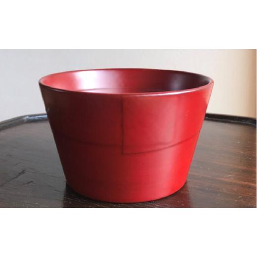 ふるさと納税 陶磁器・漆器・ガラス 静岡県 河津町 筒鉢 朱   0137 朱