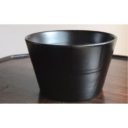 ふるさと納税 陶磁器・漆器・ガラス 静岡県 河津町 筒鉢 黒   0137 黒
