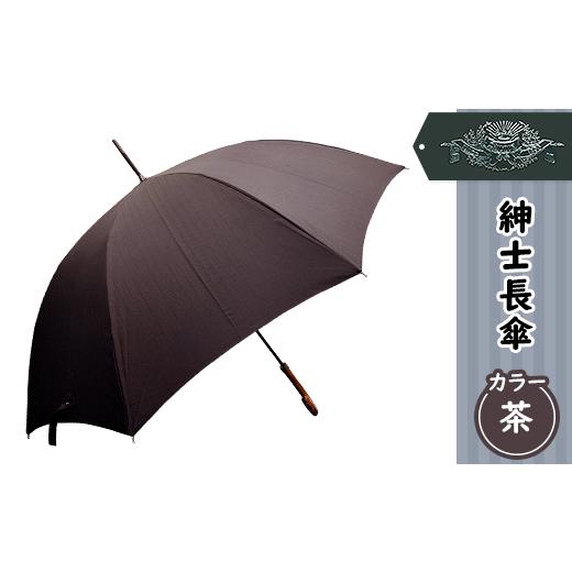 ふるさと納税 新潟県 胎内市 12-033紳士長傘(茶)