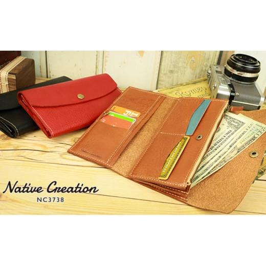ふるさと納税 家具・装飾品 奈良県 大和郡山市 Native Creation 三つ折り長財布 NC3738 全8色 栃木レザー RED 納期1〜2カ月 No.5990-8537 0405 RED_2