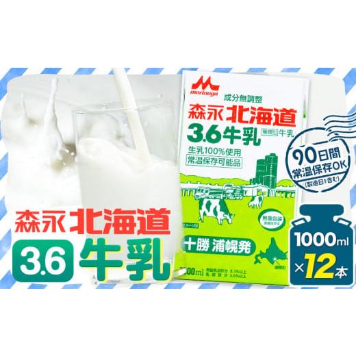 ふるさと納税 飲料類 牛乳 北海道 浦幌町 90日常温保存 ロングライフ牛乳 北海道 森永北海道3.6牛乳 常温長期保存 大容量 定期便も選べる 1000ml×12本入り 1L…