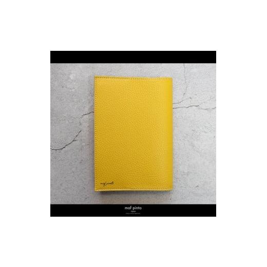 ふるさと納税 文房具・玩具 福岡県 大川市 maf pinto (マフ ピント) レザーブックカバー文庫サイズ ADRIA LINE ライトイエロー 本革 日本製 ライトイエローの画像