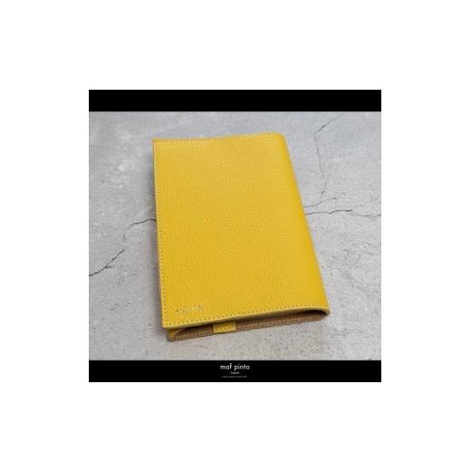ふるさと納税 文房具・玩具 福岡県 大川市 maf pinto (マフ ピント) レザーブックカバー文庫サイズ ADRIA LINE ライトイエロー 本革 日本製 ライトイエローの画像