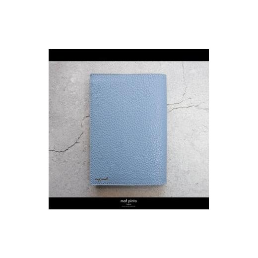 ふるさと納税 文房具・玩具 福岡県 大川市 maf pinto (マフ ピント) レザーブックカバー文庫サイズ ADRIA LINE ライトブルー 本革 日本製 ライトブルーの画像