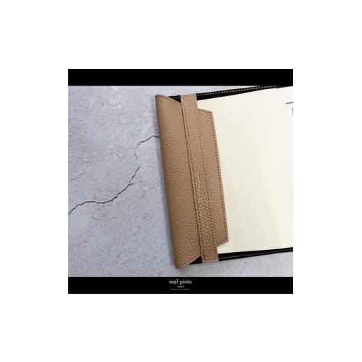 ふるさと納税 文房具・玩具 福岡県 大川市 maf pinto (マフ ピント) レザーブックカバー文庫サイズ ADRIA LINE カプチーノ 本革 日本製 カプチーノの画像