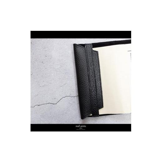 ふるさと納税 文房具・玩具 福岡県 大川市 maf pinto (マフ ピント) レザーブックカバー文庫サイズ ADRIA LINE ブラック 本革 日本製 ブラックの画像