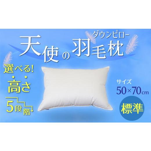 ふるさと納税 タオル・寝具 枕 愛知県 碧南市 高さが選べる 綿桂の羽毛枕 『 天使のダウンピロー 』ハイクラス(50×70cm) ／ 標準 寝具 枕 ふかふか ホテル …