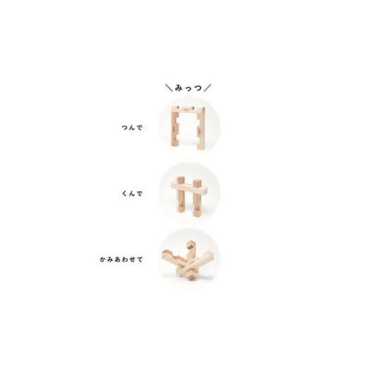 ふるさと納税 木工品・竹工品 徳島県 那賀町 木頭杉の「木組みのつみきKUMINO 14ピースセット」NW-19 │徳島 那賀 木頭 木頭杉 木製 すぎ スギ 杉 つみき 積木…の画像