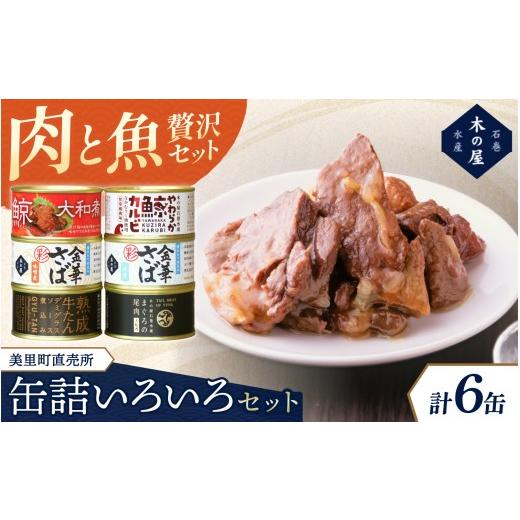 ふるさと納税 缶詰・瓶詰 魚貝類 宮城県 美里町 美里町直売所厳選いいろいろ6缶セット / 缶詰 缶 セット クジラ 鯨 カルビ 焼肉味 牛タン デミグラスソース k…