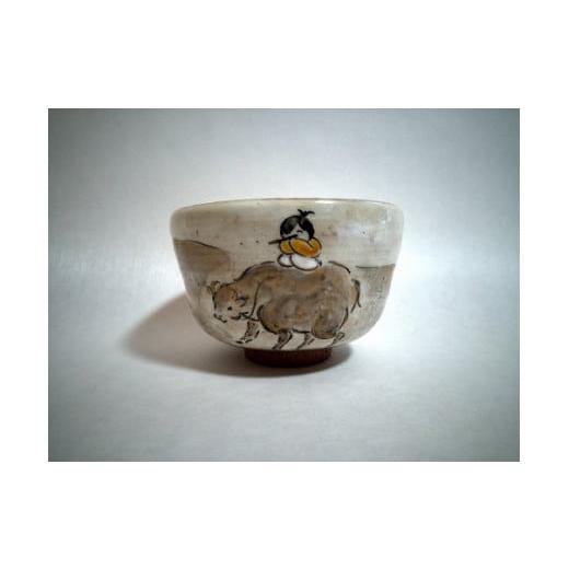 ふるさと納税 陶磁器・漆器・ガラス 京都府 井手町 〜京の伝統工芸・清水焼〜 騎牛帰家を描いた茶碗(絵柄(1)) 064 絵柄(1)