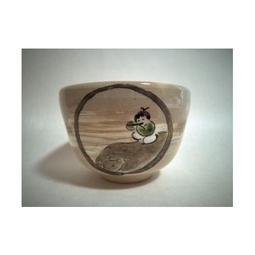 ふるさと納税 陶磁器・漆器・ガラス 京都府 井手町 〜京の伝統工芸・清水焼〜 騎牛帰家を描いた茶碗(絵柄(2)) 京都 京都府 井手 井手町 064 絵柄(2)