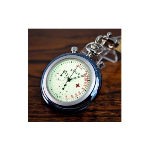 ふるさと納税 小物 長野県 岡谷市 ハ゜ルスウォッチ クオーツ式 THE PULSE BLU(提げ脈拍)(ストラップ:シート革 ブラック) 腕時計 時計 ブランド SPQR …