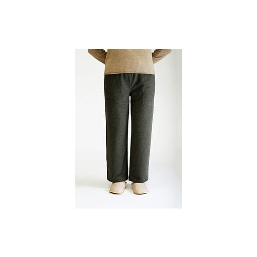 ふるさと納税 服 女 埼玉県 横瀬町 羊毛で暖かい「メリノン」リラックスパンツ(グレー・L) 洗濯機で丸洗い可 カラー:グレー、サイズ:L(ウエスト67-84、ヒ…