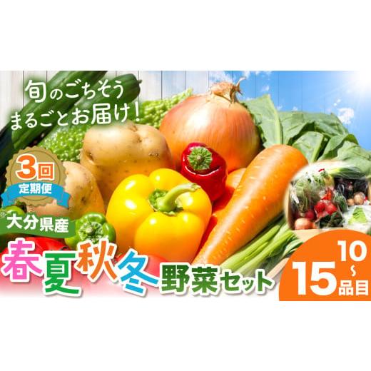 ふるさと納税 セット・詰合せ 大分県 中津市 定期便3回 JA直売所直送 春夏秋冬野菜セット | 毎月届く 旬野菜 野菜 やさい ヤサイ 旬 国産 国産野菜 定期 定期…