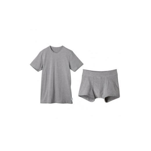 ふるさと納税 服 男 岩手県 陸前高田市 「Fleep」 メンズセット(クルーネックTシャツ&ボクサーパンツ) L L