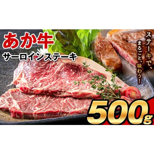 ふるさと納税 牛肉 サーロイン 熊本県 氷川町 あか牛(褐毛和牛) サーロイン ステーキ 500g 牛肉 冷凍[2026年1月中旬-3月末頃出荷]
