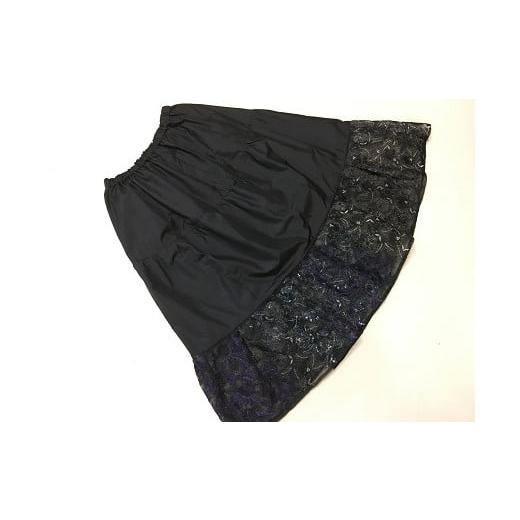 ふるさと納税 伝統技術 鹿児島県 いちき串木野市 本場大島紬 黒大島とオーガンジースカート Aタイプ P-141H 黒大島とオーガンジースカート Aタイプ