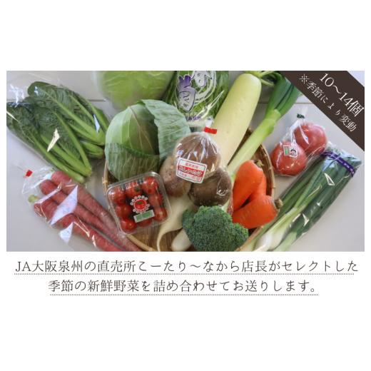 ふるさと納税 セット・詰合せ 大阪府 泉佐野市 JA大阪泉州 直売所店長セレクト 新鮮野菜セット 10〜14個 詰め合わせ 泉佐野産 とれたて 新鮮野菜 やさい 高評…の画像