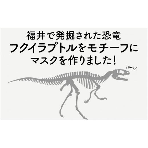 ふるさと納税 雑貨・日用品 福井県 坂井市 「恐竜マスク フクイラプトル」 白・LLサイズ A-3311_04 白・LLサイズの画像