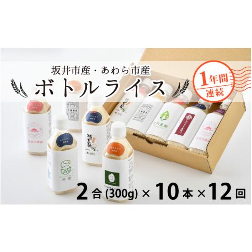 ふるさと納税 福井県 坂井市 【定期便　12回コース】無洗米 キャンプ 防災 便利グッズ ボトルライス 坂井市産・あわら市産　2合(300g) × 10 本（5本セット×2…｜furusatochoice｜02