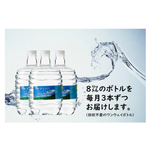 ふるさと納税 水・ミネラルウォーター 2.1L〜 鳥取県 江府町  定期配送2年 計24回 東北エリア用 ウォーターサーバー定期便 奥大山のおいしい水 8L×3本 サーバ…の画像