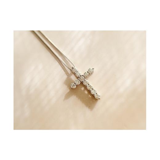 《送料込》 ふるさと納税 山梨県 甲府市 ダイヤクロスペンダント(イエローゴールド) 【NAN2148170187】(75660円)