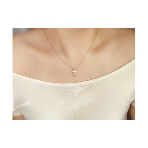 《送料込》 ふるさと納税 山梨県 甲府市 ダイヤクロスペンダント(イエローゴールド) 【NAN2148170187】(75660円)