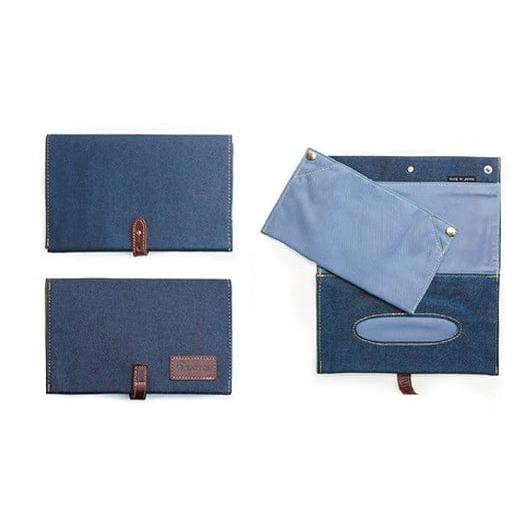 ふるさと納税 小物 兵庫県 豊岡市 豊岡製 DCA抗ウイルス・抗菌デニムのマスクケース(521010)ネイビー×ライトブルー 1個 ネイビー×ライトブルー