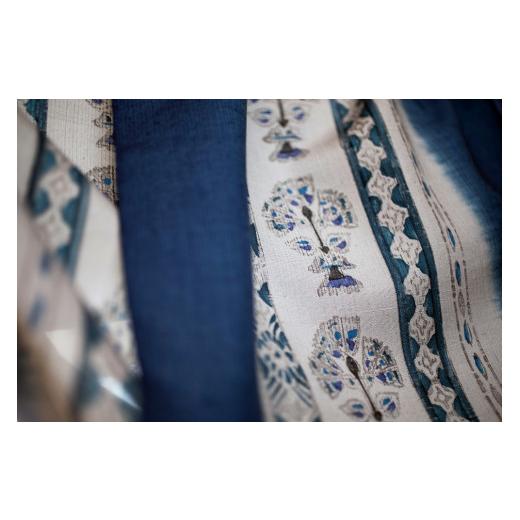 ふるさと納税 東京都 八王子市 職人の技が光る美しい暖簾（木版染め　更紗紋） 八王子市 東京都 職人の技が光る美しい暖簾（木版染め　更紗紋） ふるさと納税