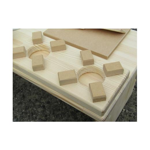 ふるさと納税 雑貨・日用品 玩具 大阪府 泉南市 手作り木製 ままごとキッチンRHK-LX 座って遊べるテーブルサイズ 素材色 007C-086_3