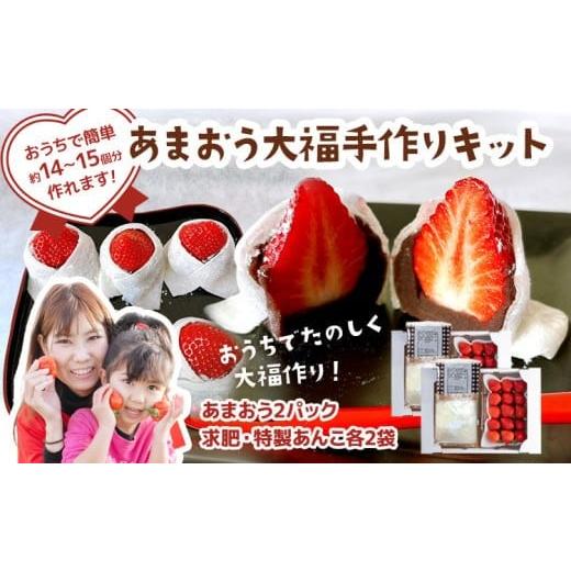 ふるさと納税 いちご 福岡県 大木町 あまおう大福 手作りキット(2セット) 大福 和菓子 セット 2026年1月〜4月にかけて順次出荷予定 餡子 あん お菓子 手作り…