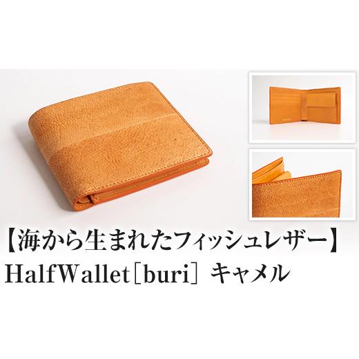 ふるさと納税 小物 富山県 氷見市 Half Wallet[buri]Camel キャメル